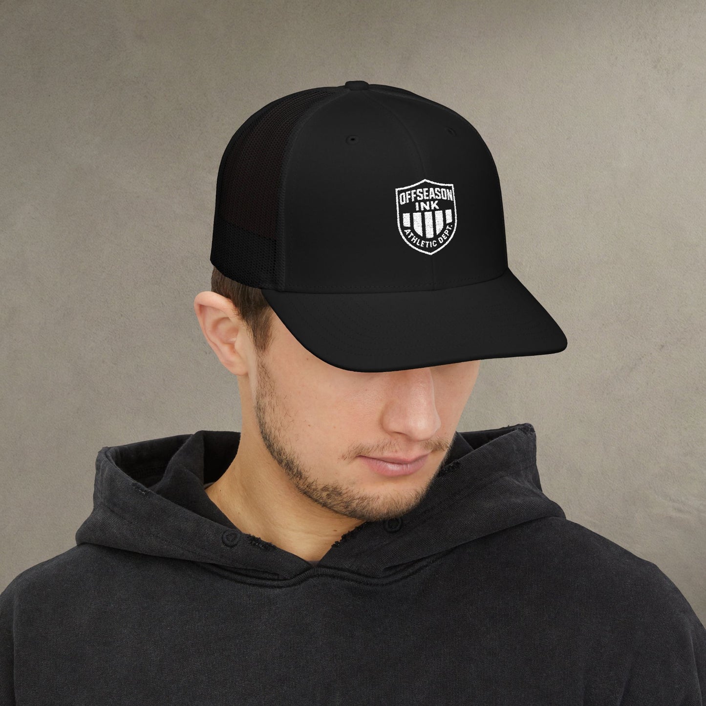OffSeason Ink Athletic Dept Shield Trucker Hat