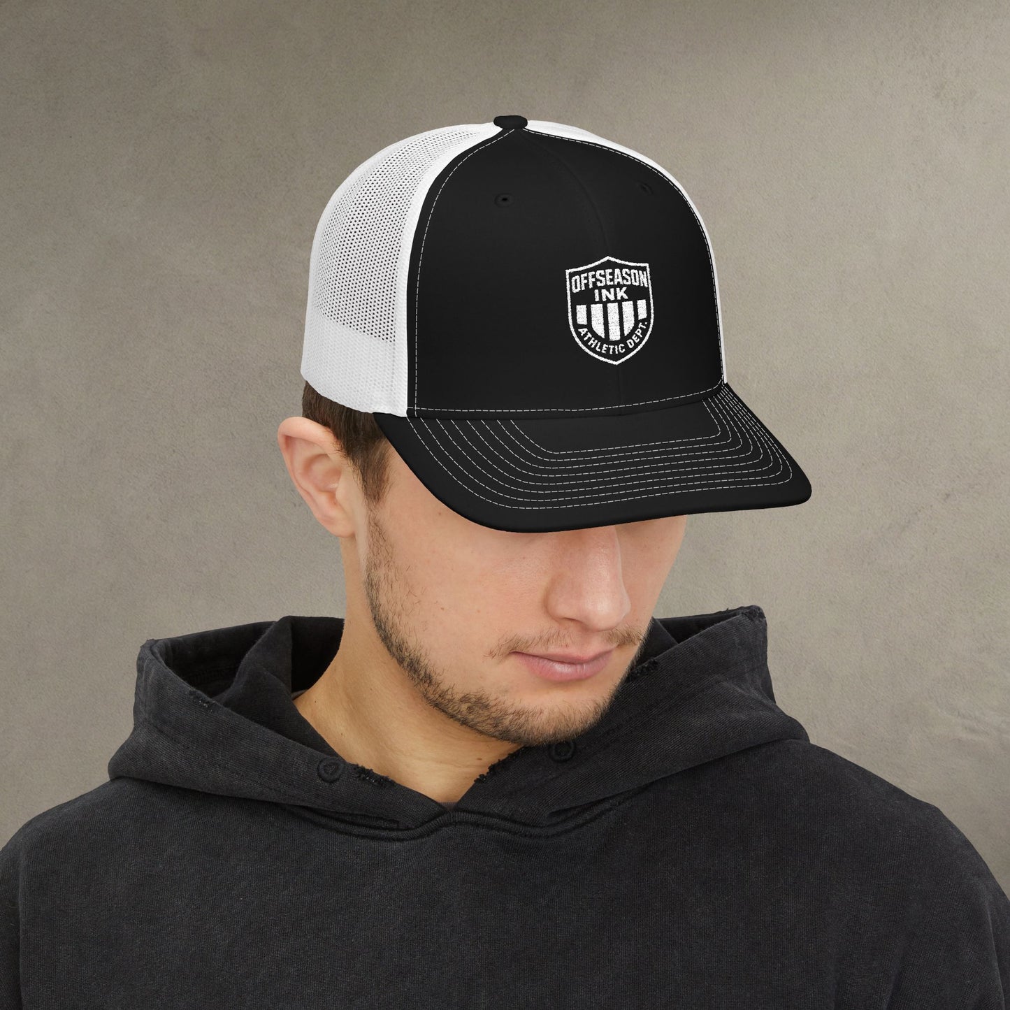 OffSeason Ink Athletic Dept Shield Trucker Hat